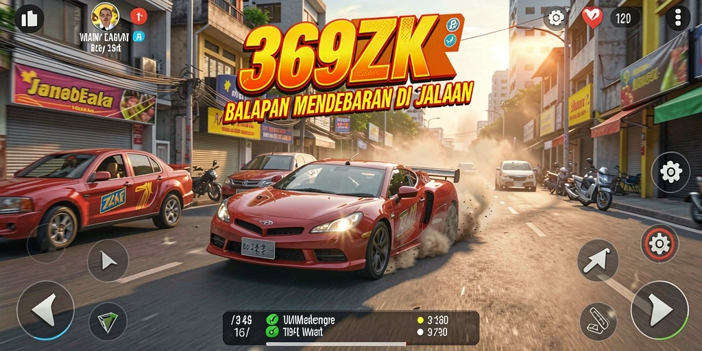 Gameplay balapan seru dengan mobil keren di 369ZK.