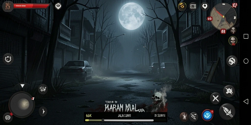 Screenshot menampilkan gameplay Horror yang mencekam di 66K.