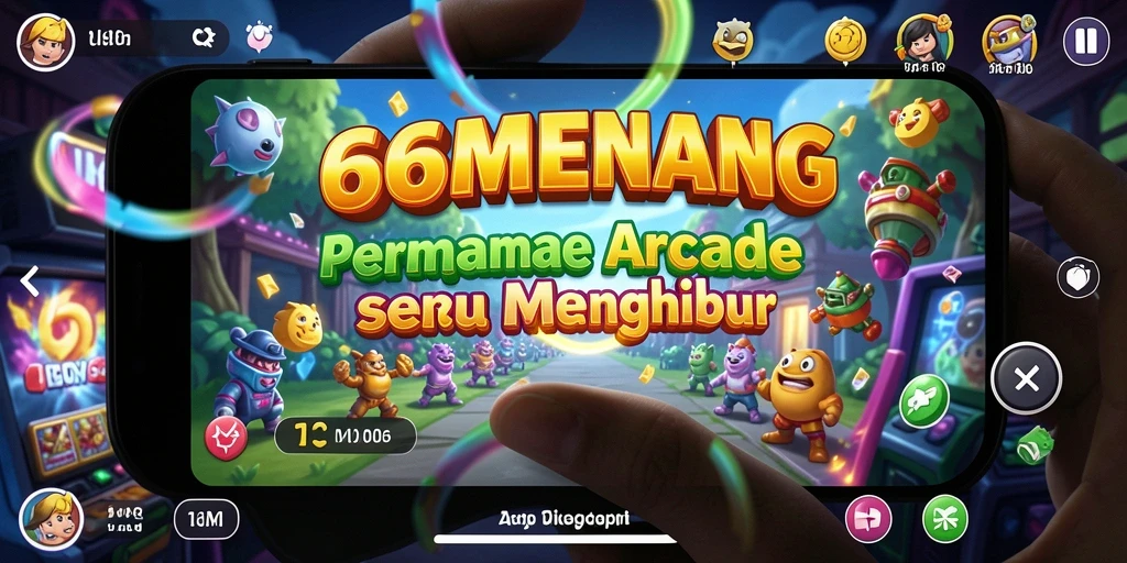 Screenshot utama 66MENANG menampilkan gameplay seru dan penuh warna.