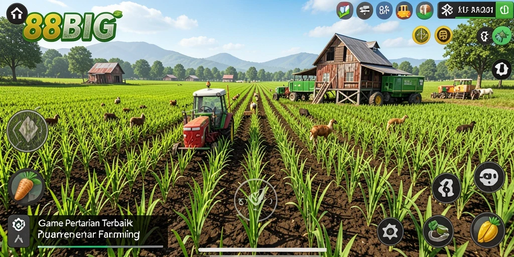 Tampilan gameplay <strong>88BIG</strong> yang menawan dalam bertani.