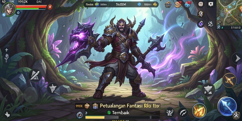 Tangkapan layar utama 999ZK menampilkan aksi pertarungan yang mendebarkan dalam dunia RPG.