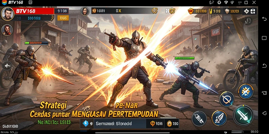 Tangkapan layar gameplay BTV168 menampilkan pertarungan strategis yang intens.