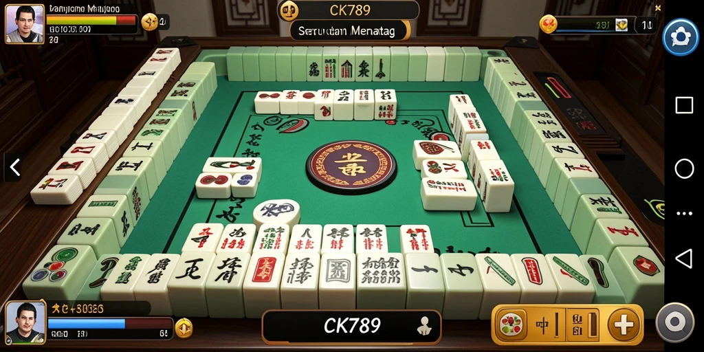 Tangkapan layar CK789 menampilkan gameplay Mahjong yang mendebarkan.