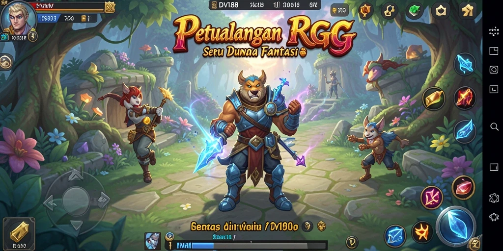 Menampilkan aksi seru dari gameplay RPG DV188.