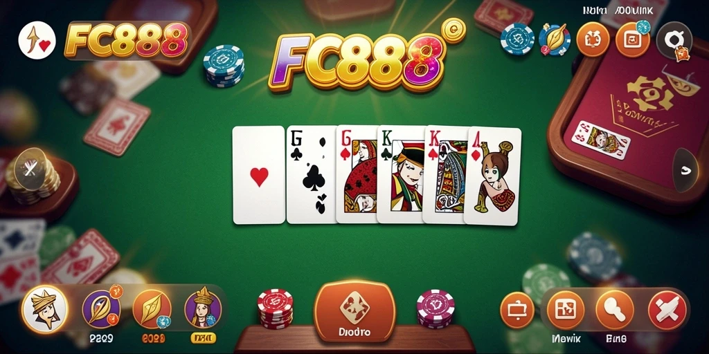 Screenshot FC888 menampilkan gameplay seru dan interaktif saat bermain Domino.