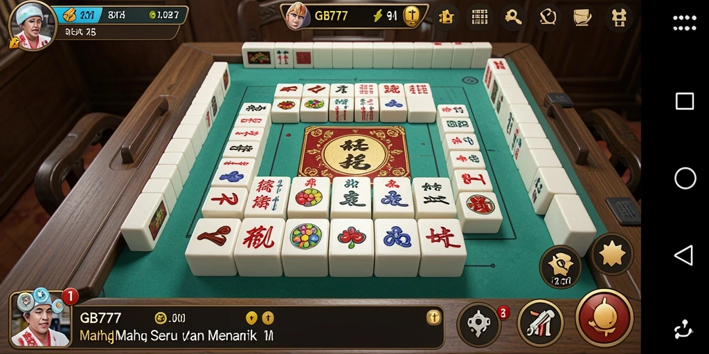 Tampilan gameplay seru dari GB777 yang menampilkan permainan Mahjong.