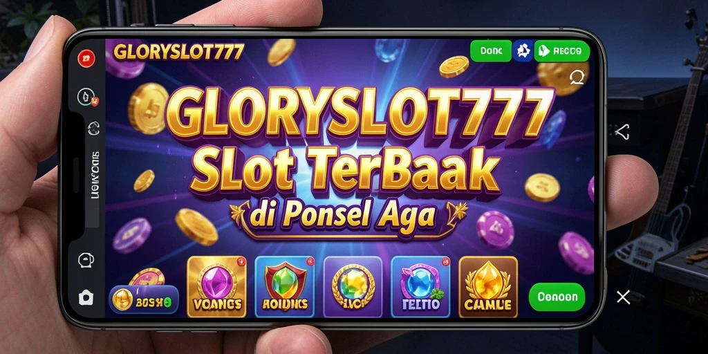 Tampilan gameplay seru dalam GLORYSLOT777 yang menampilkan gulungan penuh kemenangan.