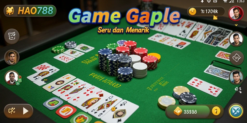 Gameplay seru HAO788 menampilkan momen-momen mendebarkan permainan Gaple.