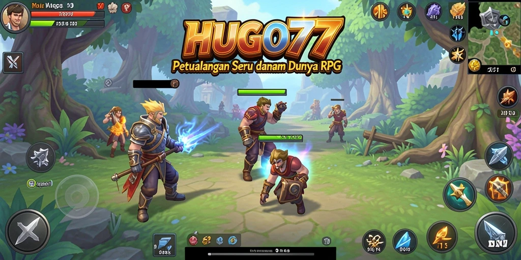 Gameplay menakjubkan HUGO77 di dunia RPG yang fantastis.