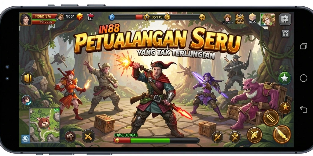 Tangkapan layar IN88 menampilkan aksi gameplay penuh petualangan.