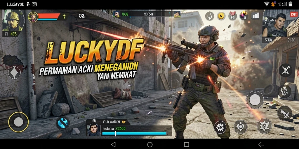 Tampilan menarik dari gameplay LUCKYDF dengan aksi yang seru.