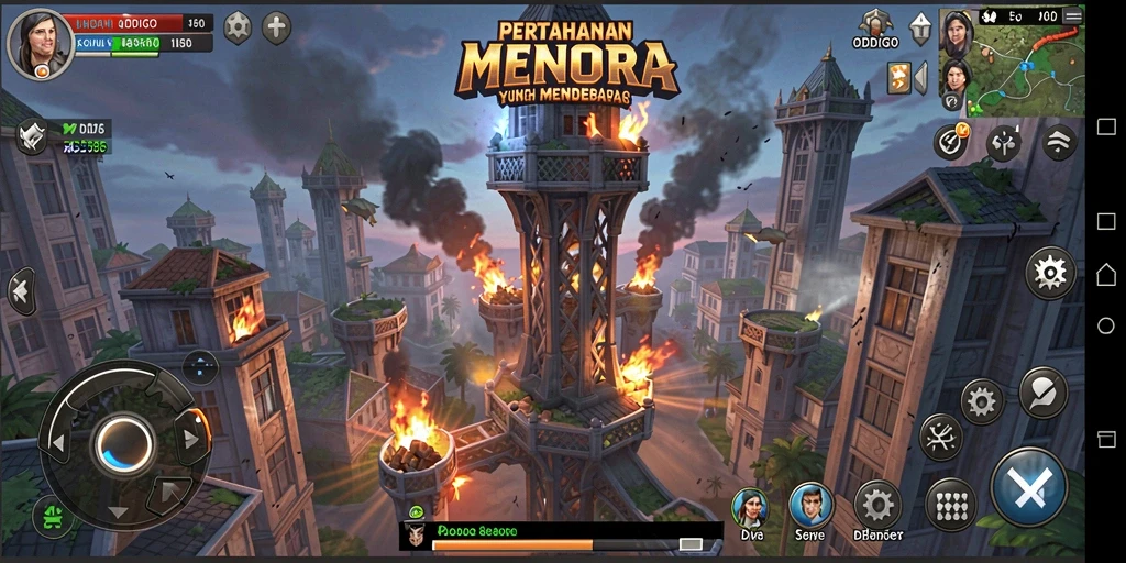 Gameplay ODDIGO yang menegangkan dalam pertempuran Tower Defense.