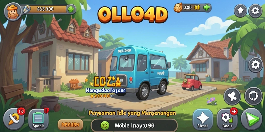 Screenshot menampilkan gameplay santai dan strategi dalam OLLO4D.