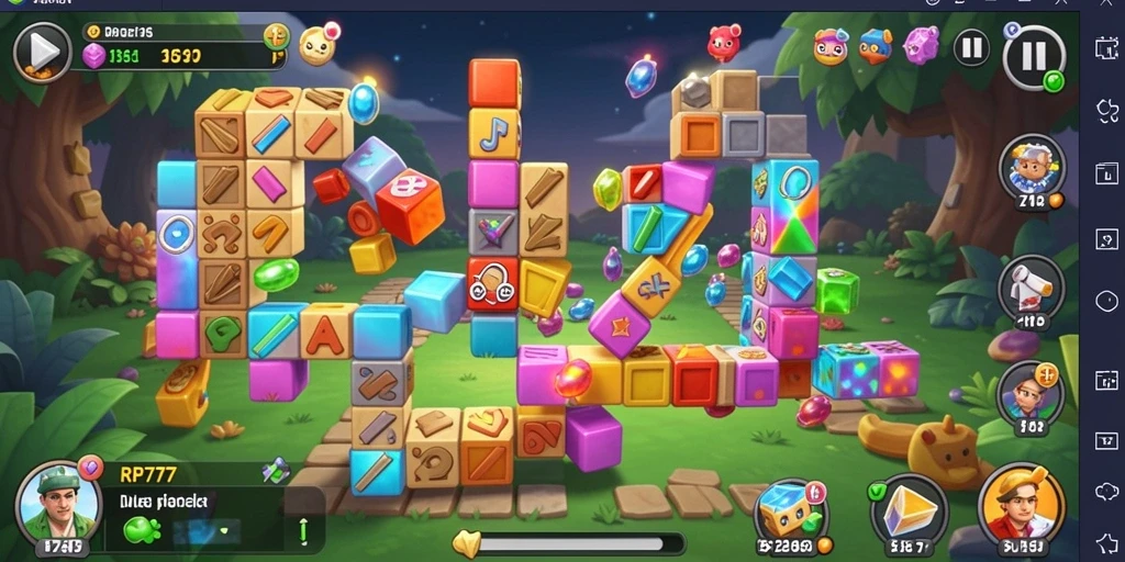 Tampilan gameplay puzzle yang menantang dan menarik di RP777.