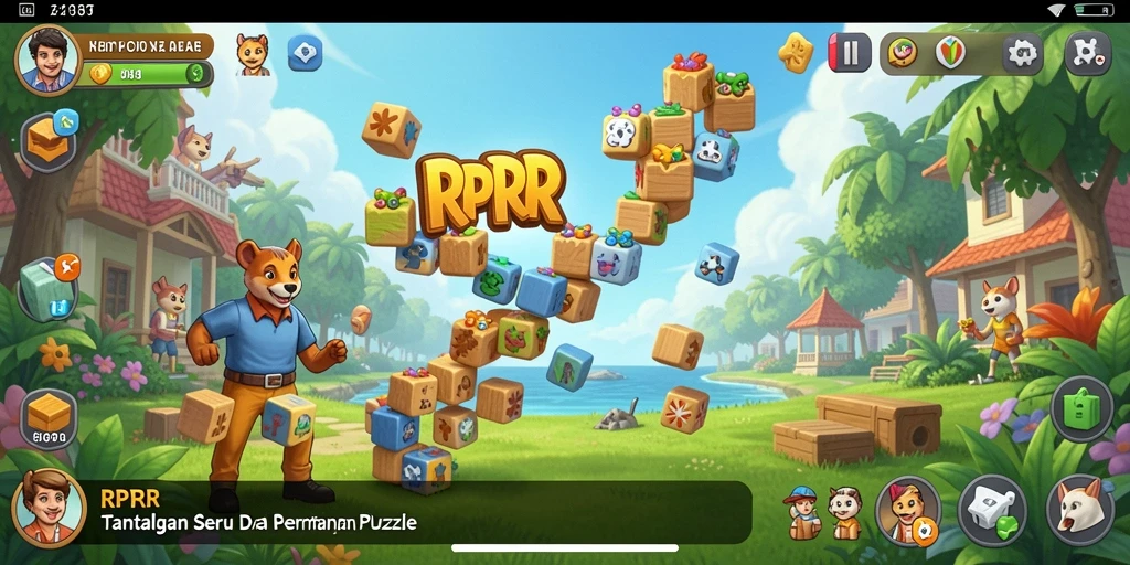 Tampilan gameplay RPRR yang penuh warna dan menarik.