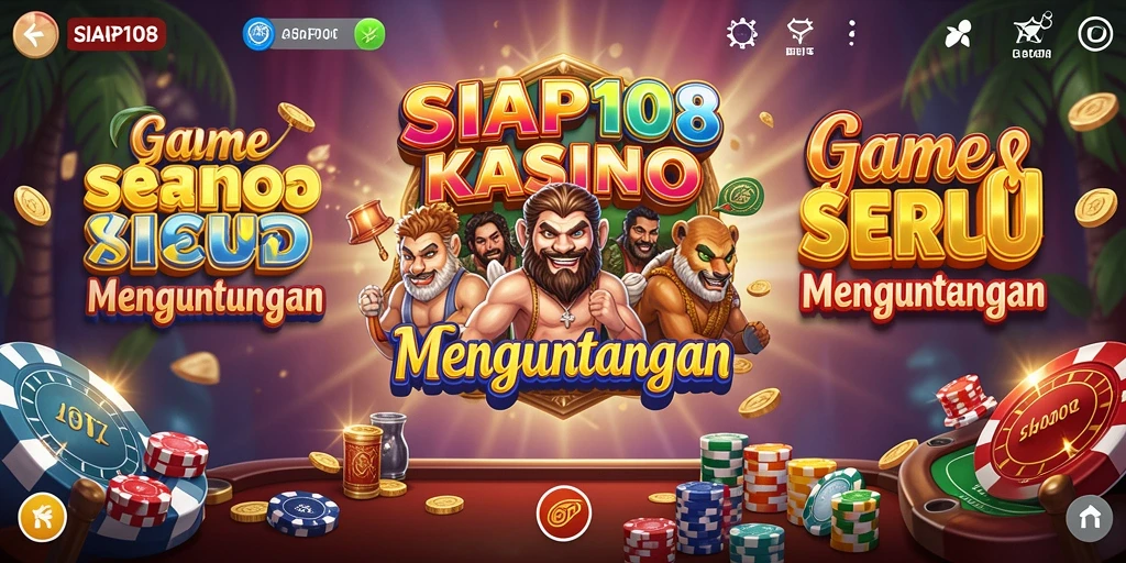 Screenshot utama SIAP108 menampilkan gameplay Kasino yang menarik.