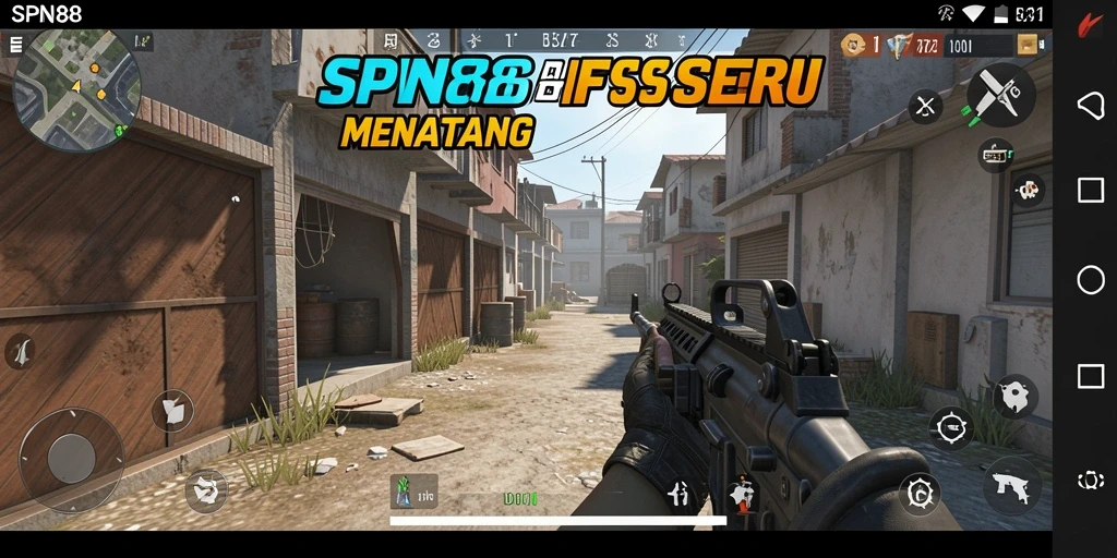 Screenshot utama SPN88 menampilkan aksi gameplay FPS yang menegangkan.