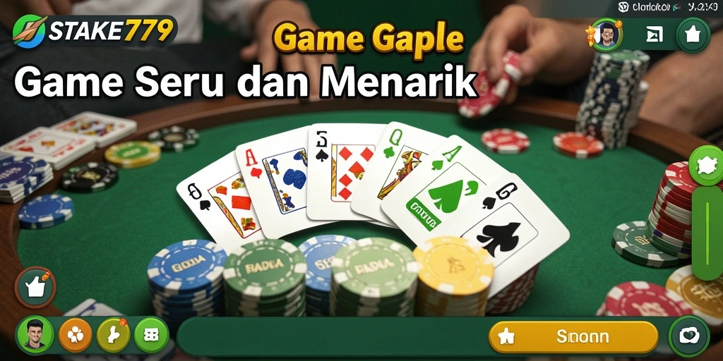 Screenshot gameplay STAKE779 menampilkan momen seru permainan Gaple.