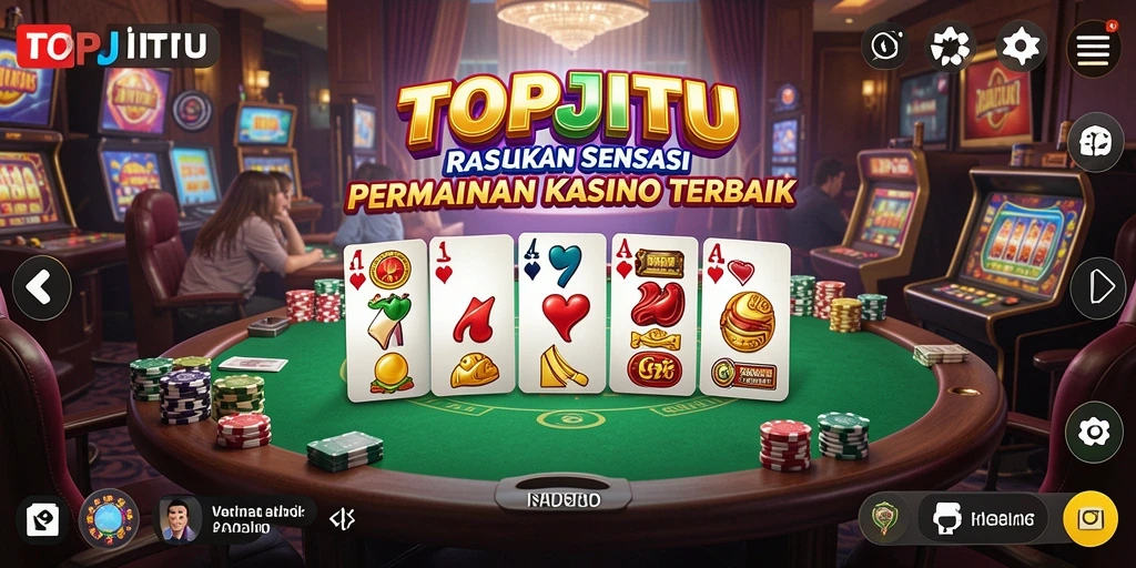 Tampilan gameplay menarik dari aplikasi kasino TOPJITU.
