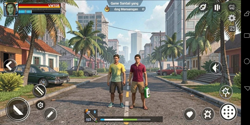 Screenshot gameplay VW108 menampilkan pengalaman bermain yang seru dan menarik.