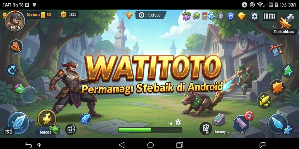 Tampilan gameplay strategis yang menantang dan mendebarkan di WATITOTO.