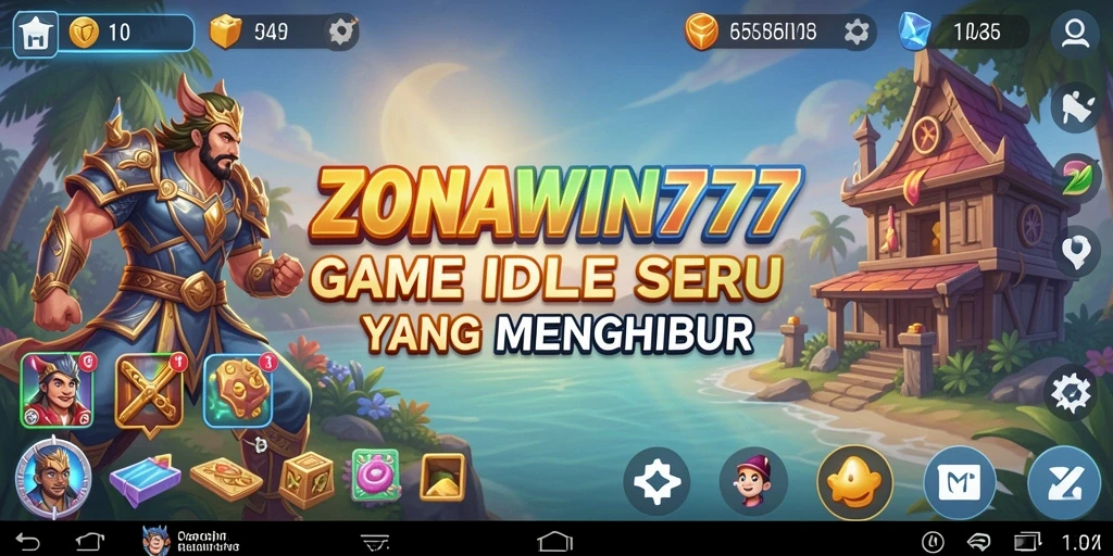 Screenshot gameplay ZONAWIN777 menampilkan aksi santai dan progresif dalam game Idle.